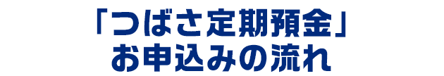 「つばさ定期預金」お申込みの流れ